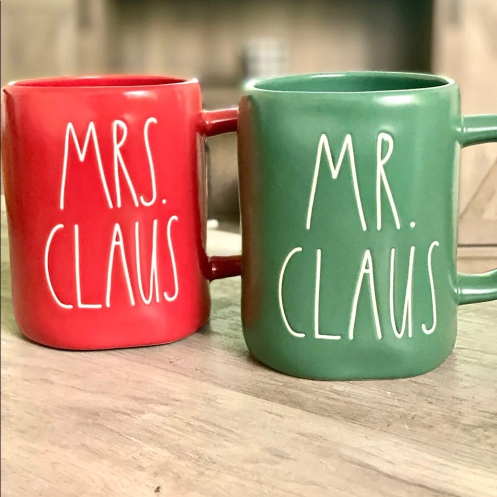 Rae Dunn MR.CLAUS & MRS. CLAUS Red Green